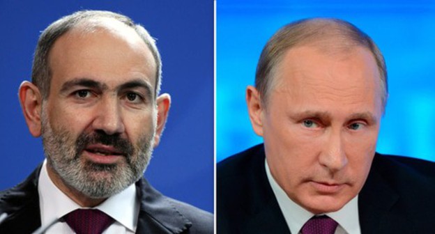 Nikol Pashinyan, Vladimir Putin. Photo: REUTERS/Annegret Hilse; the Kremlin press service. Collage by the "Caucasian Knot"