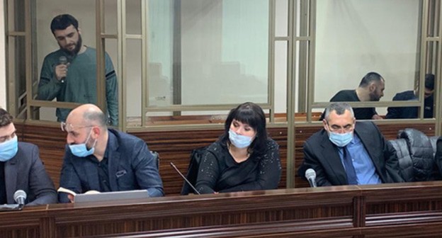 Abdulmumin Gadjiev in the courtroom. Photo by the press service of the Southern Military District Court