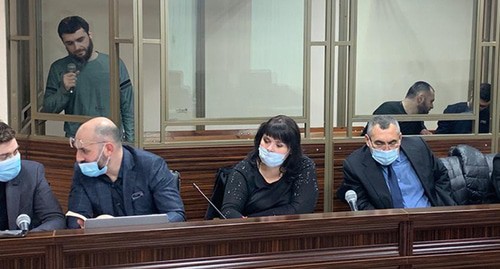 Abdulmumin Gadjiev in the courtroom. Photo by the press service of the Southern Military District Court