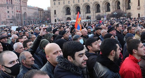 A rally in the center of Yerevan. February 25, 2021. Photo by Tigran Petrosyan for the "Caucasian Knot"