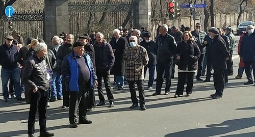 Participants of protest actions in Yerevan, March 14, 2021. Photo by Armine Martirosyan for the Caucasian Knot