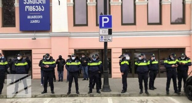 At the site of the protest action in Tbilisi. Screenshot of the webpage https://www.rustavi2.ge/ka/news/194219