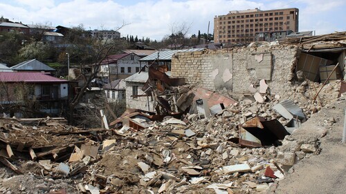 A private house damaged during the shelling in the fall of 2020. April 6, 2021. Photo by Alvard Grigoryan for the "Caucasian Knot"