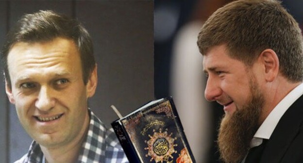 Alexei Navalny (left) and Ramzan Kadyrov. Collage made by the Caucasian Knot. Photo: REUTERS/Maxim Shemetov, REUTERS/Lindsey Wasson