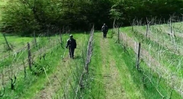 Minesweepers in Nagorno-Karabakh. Photo courtesy of the press service of the Ministry of Defence of Russia