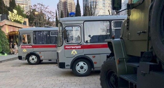 Special vehicles in Sochi on April 21, 2021. Photo by Svetlana Kravchenko for the "Caucasian Knot"