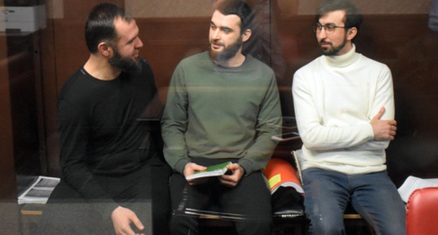 Abubakar Rizvanov, Abdulmumin Gadjiev, Kemal Tambiev (from left to right), April 29, 2021. Photo by Konstantin Volgin for the "Caucasian Knot"