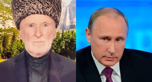 Sirazhudin Pogorov (photo is provided to the Caucasian Knot by the Pogorovs family) and Vladimir Putin (photo courtesy of the press service of the President's Administration, http://putin.kremlin.ru). Collage made by the Caucasian Knot