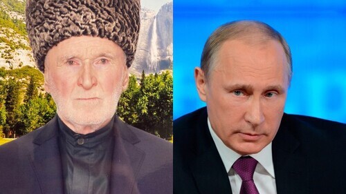 Sirazhudin Pogorov (photo is provided to the Caucasian Knot by the Pogorovs family) and Vladimir Putin (photo courtesy of the press service of the President's Administration, http://putin.kremlin.ru). Collage made by the Caucasian Knot