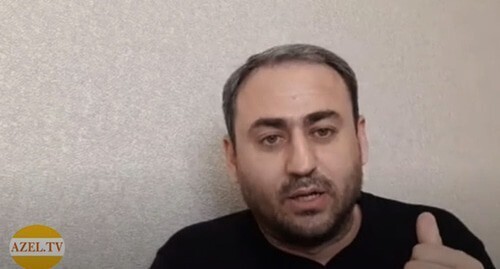 Afghan Sadygov, a journalist. Screenshot of the video by Azel tv https://www.youtube.com/watch?v=yNwWuK1CoIQ