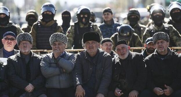 Participants of a rally in Magas. Photo: REUTERS/Maxim Shemetov