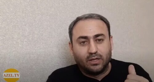 Afghan Sadygov, a journalist. Screenshot of the video by "azel tv" https://www.youtube.com/watch?v=yNwWuK1CoIQ