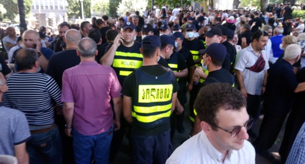 Rally of opponents of the “March of Dignity” in Tbilisi, July 5, 2021. Photo by Beslan Kmuzov for the Caucasian Knot