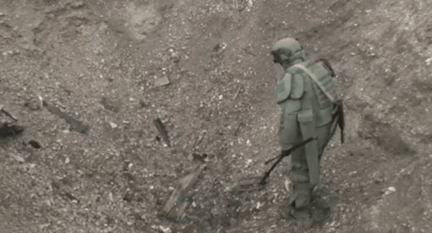 Demining works in Nagorno-Karabakh. Photo by the press service of the Russian Ministry of Defence https://mil.ru/russian_peacekeeping_forces/news/more.htm?id=12360907@egNews