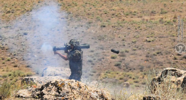 An Armenian soldier. Photo by the press service of the Armenian Ministry of Defence