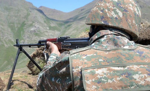 An Armenian soldier. Photo by the press service of the Armenian Ministry of Defence