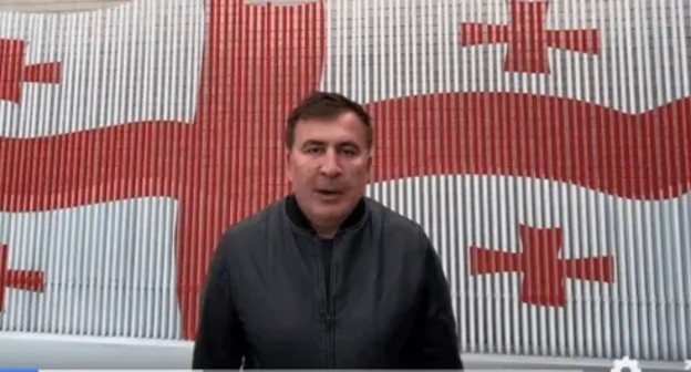 Screenshot of video posted in Saakashvili's Facebook account, September 27, 2021. http://fb.watch/8jaaOTeSGP/