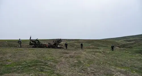 Search activities in the combat zone in Nagorno-Karabakh. Photo: press service of the Emergency Service of Nagorno-Karabakh