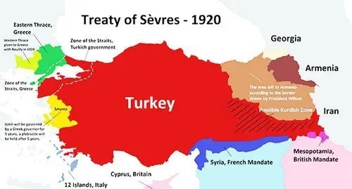 Map based on the Treaty of Sèvres of 1920. Photo: Araujo, https://ru.wikipedia.org/