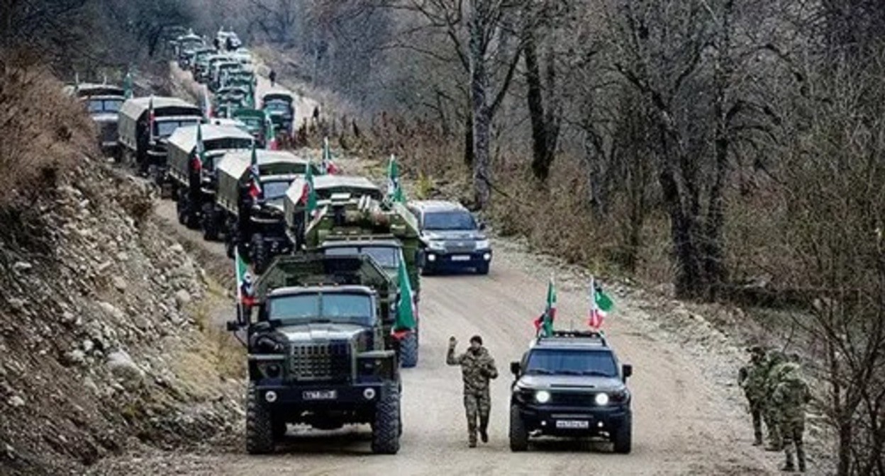 Law enforcement units of Chechnya. Screenshot: https://t.me/rybar/22687