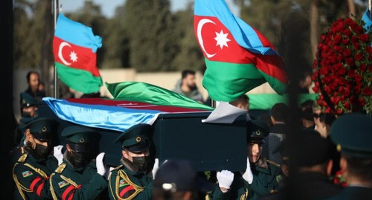 Funeral for the border guard officers in the second Alley of Honor in Baku. Photo by Aziz Karimov for the "Caucasian Knot"