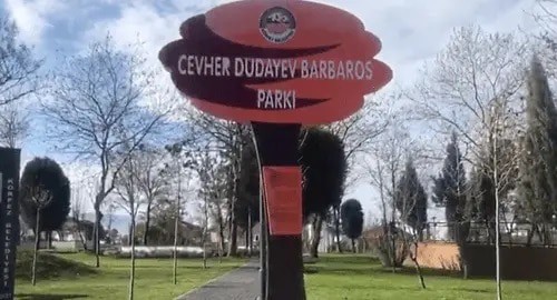 Park named after Djokhar Dudaev in the city of Korfez (Turkey). Photo courtesy of the representative of the Chechen Diaspora in Turkey