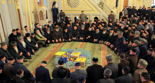Religious events dedicated to the Kunta-Khadzhi Kishiev Memorial Day at the Heart of Chechnya Mosque, January 1, 2021. Photo: Lom-Ali Lorsanov/IA ‘Grozny-Inform’, https://www.grozny-inform.ru/news/society/104192/