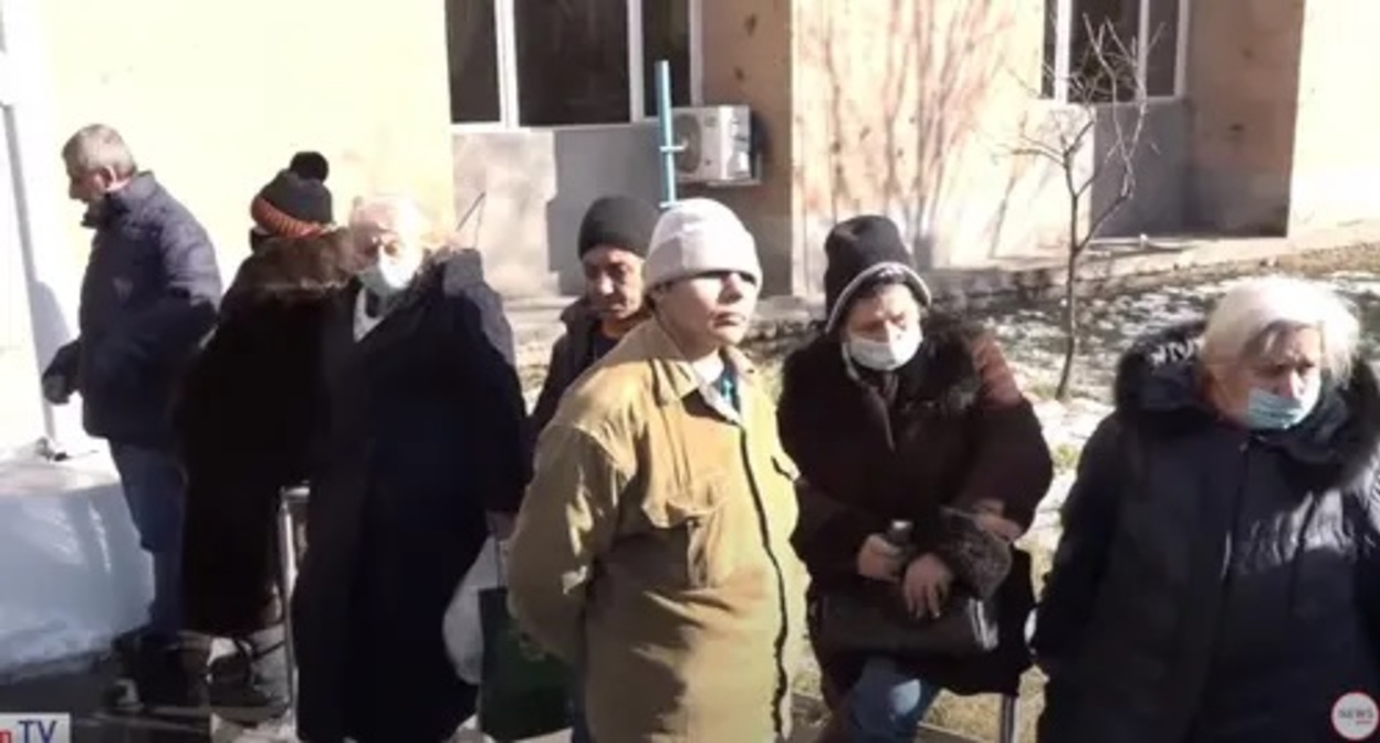 Participants of a protest action in Yerevan. Screenshot: https://www.youtube.com/watch?v=61s6s9tPOhY