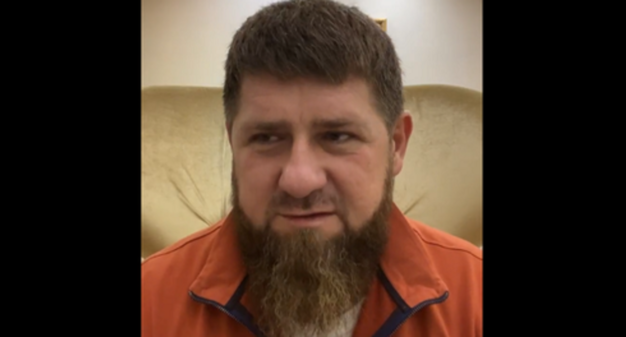 Screenshot of the video with Ramzan Kadyrov on Instagram www.instagram.com/p/CYojgIyoE5J/