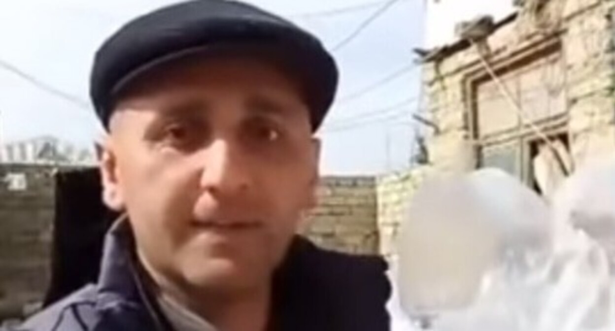 Agil Gumbatov. Still image from Gumbatov's video appeal to the President of Azerbaijan dated March 13, 2019: https://www.youtube.com/watch?v=qh0LMm-tKug