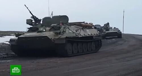 The movement of Russian military vehicles in Ukraine. Screenshot: https://www.youtube.com/watch?v=sDWxIEJIm-E