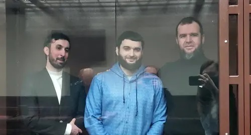 Kemal Tambiev, Abdulmumin Gadjiev and Abubakar Rizvanov. Photo by Konstantin Volgin for the Caucasian Knot 