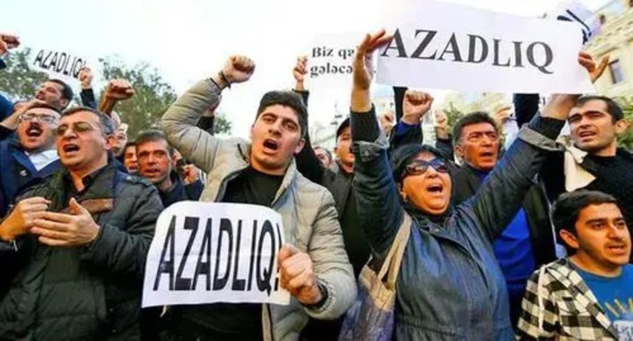 Activists demand freedom, May 2018. Photo by Aziz Karimov for the Caucasian Knot