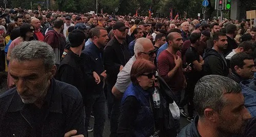 Protest rally in Yerevan, May 2022. Photo by Armine Martirosyan