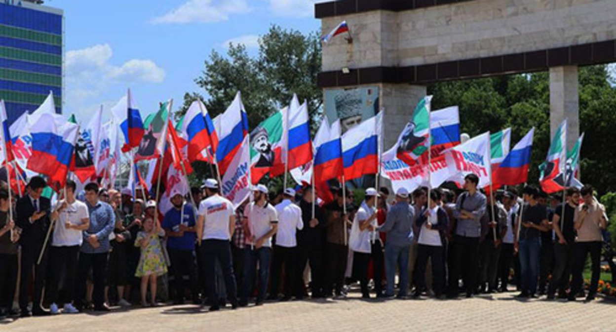 Rally in support of Russia’s special operation in Ukraine, July 3, 2022. Photo: https://grozny-inform.ru