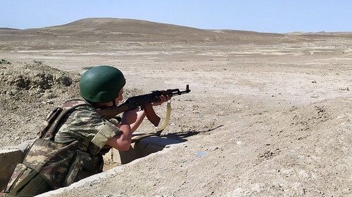 Azerbaijani soldier. Photo: press service of the Ministry of Defence of Azerbaijan,  https://mod.gov.az/