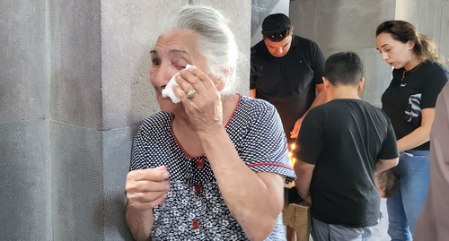 The residents of Berdzor have attended the last service at the local church. August 18, 2022. Photo by Alvard Grigoryan for the "Caucasian Knot"