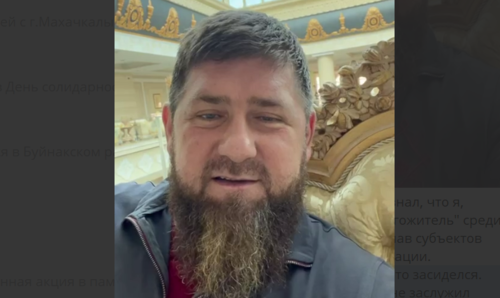 Ramzan Kadyrov. Image made form video posted by Ramzan Kadyrov’s Telegram Channel on September 3, 2022, https://t.me/RKadyrov_95/2786