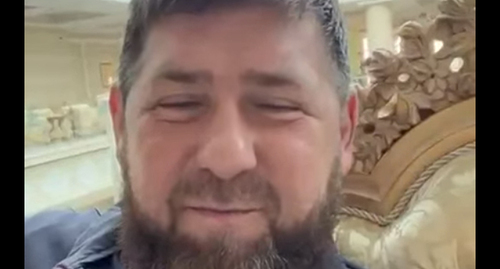Ramzan Kadyrov. Screenshot of his video appeal about going on indefinite leave https://vk.com/kadyrov_ramzan_ahmatovich
