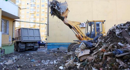 A dump in a Makhachkala. Photo by the press service of the Makhachkala Mayoralty