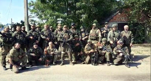 Fighters of the ‘Alania’ battalion. Screenshot: https://t.me/batalyon15 Fighters of the ‘Alania’ battalion. Screenshot: https://t.me/batalyon15