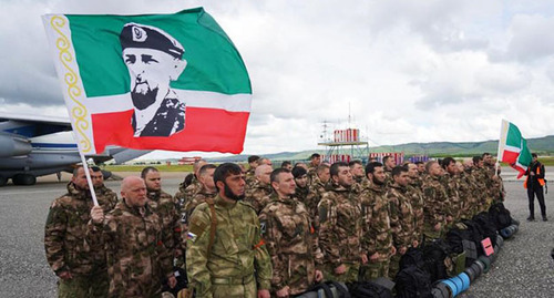 Chechen military servicemen preparing to be sent to Ukraine. Photo: Grozny-Inform; https://www.grozny-inform.ru/news/society/139195/
