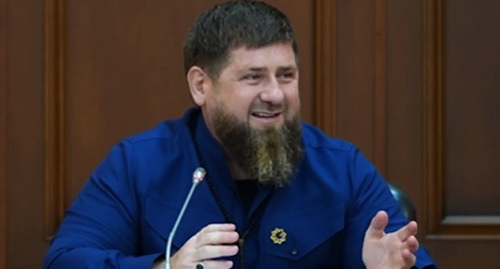 Ramzan Kadyrov. Screenshot of the video by the Grozny Inform https://www.youtube.com/watch?v=aEUK521diNk