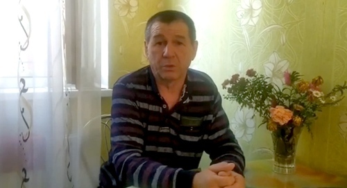 Viktor Krasnoborodko told about being tortured. Screenshot of the video by the “Team Against Torture” https://pytkam.net/