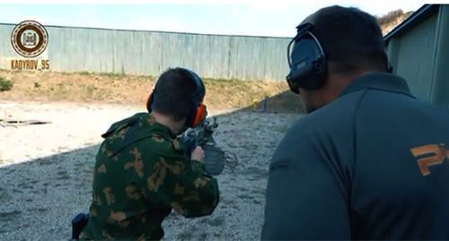 Training of one of Kadyrov's sons. Screenshot of the video https://grozny-inform.ru/news/society/144195/