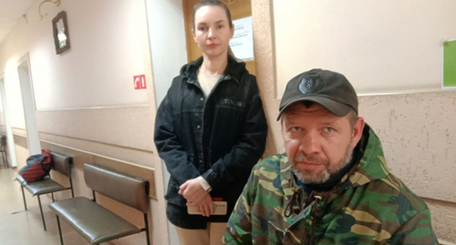 Vitaly Kandalov and his wife Yana at the court. Photo by Vyacheslav Yaschenko for the "Caucasian Knot"