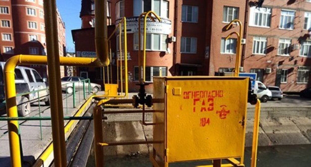 The gas box at the apartment block in Makhachkala, December 2021. Photo by Rasul Magomedov for the "Caucasian Knot"