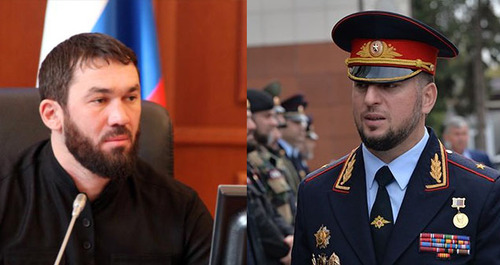 Magomed Daudov (on the left) and Apti Alaudinov. Collage by the "Caucasian Knot". Photo: Grozny Inform news agency https://www.grozny-inform.ru