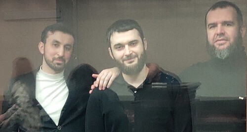 Kemal Tambiev, Abdulmumin Gadjiev and Abubakar Rizvanov, December 23, 2021. Photo by Konstantin Volgin for the "Caucasian Knot"