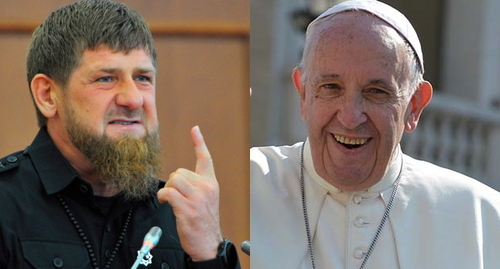 Ramzan Kadyrov, Pope Francis. Photos: discover24.ru, collage by the "Caucasian Knot"